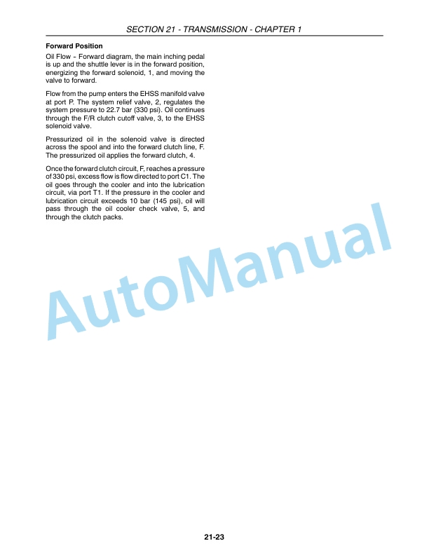 Alternative view of New Holland T2410, T2420 Tractor Repair Manual 87725022