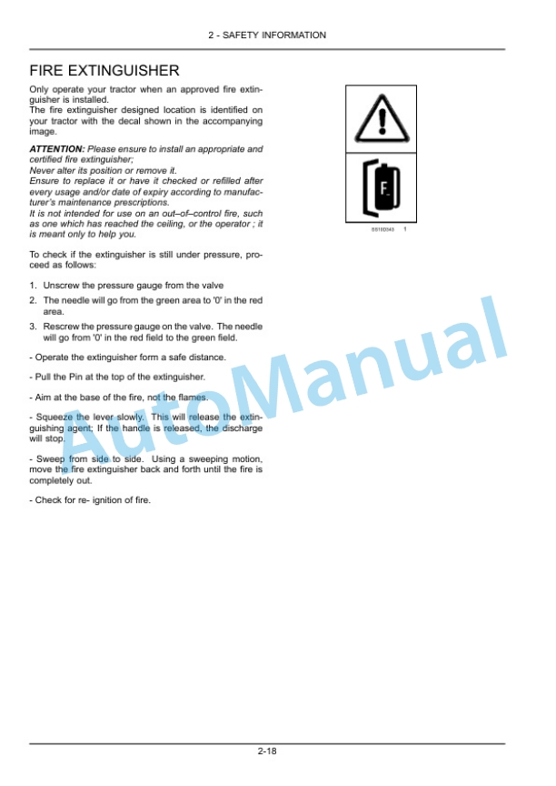 Alternative view of New Holland T3.50F, T3.55F, T3.65F, T3.75F Tractor Operation and Maintenance Manual 47918161