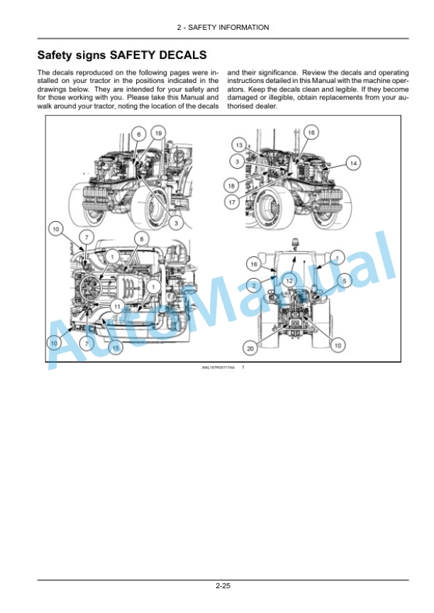 Alternative view of New Holland T3.60F, T3.70F, T3.80F Tractor Operation and Maintenance Manual 48175798