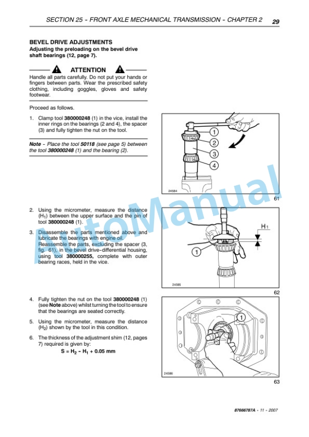 Alternative view of New Holland T4020 Deluxe, T4020 Supersteer, T4030 Deluxe, T4030 Supersteer, T4040 Deluxe, T4040 Supersteer, T4050 Deluxe, T4050 Supersteer Tractor Service Manual 87666787A1
