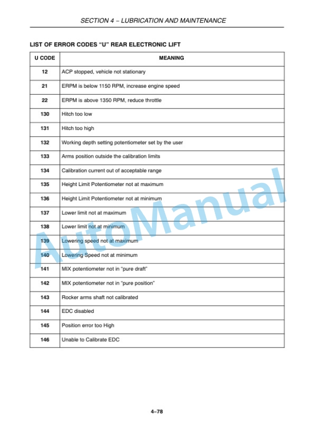 New Holland T4020, T4030, T4040, T4050 Deluxe - Supersteer Tractor Operation and Maintenance Manual 47374399-5