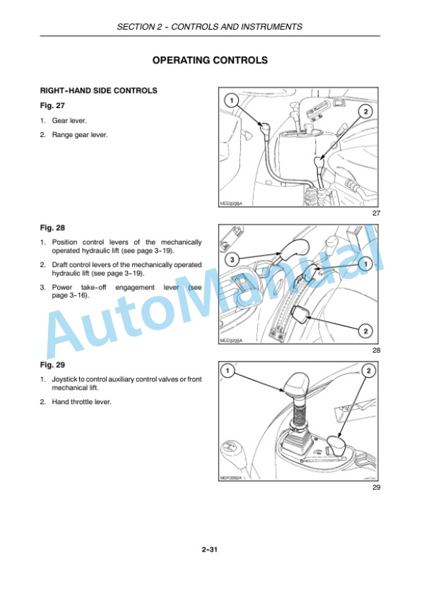 Alternative view of New Holland T4020, T4030, T4040, T4050 Deluxe - Supersteer Tractor Operation and Maintenance Manual 84131258