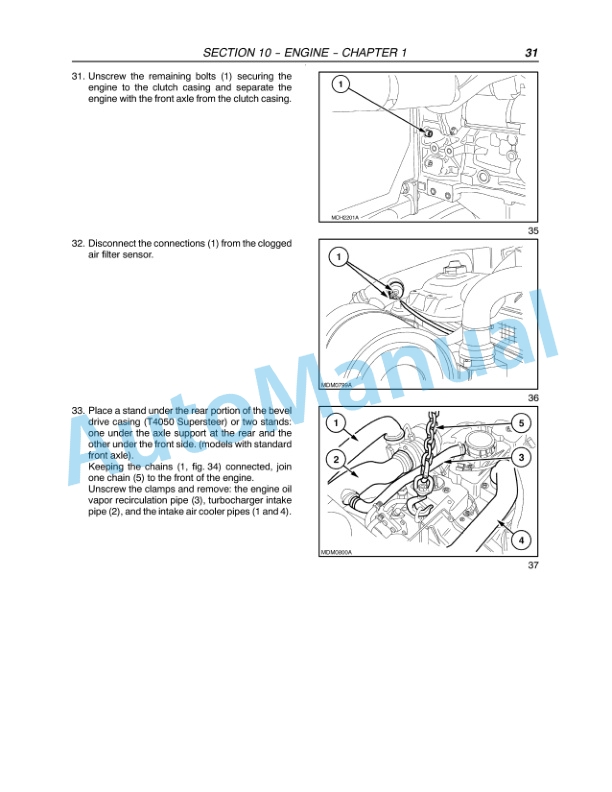 New Holland T4020, T4030, T4040, T4050 Deluxe - Supersteer Tractor Repair Manual 84158072-2