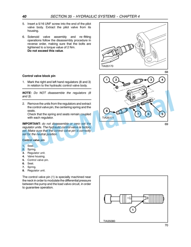 New Holland T4020, T4030, T4040, T4050 Deluxe - Supersteer Tractor Repair Manual 84158074-4