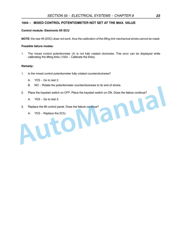 New Holland T4020, T4030, T4040, T4050 Deluxe - Supersteer Tractor Repair Manual 84158075-3