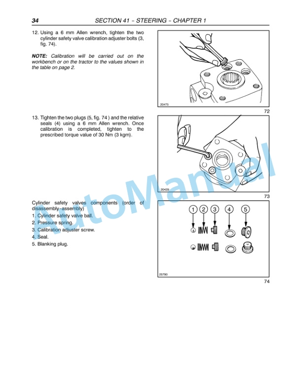 New Holland T4020, T4030, T4040, T4050 Deluxe - Supersteer Tractor Repair Manual 87758544-2