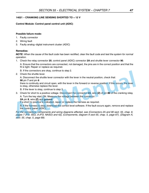 New Holland T4020, T4030, T4040, T4050 Standard Tractor Repair Manual 87758555-5