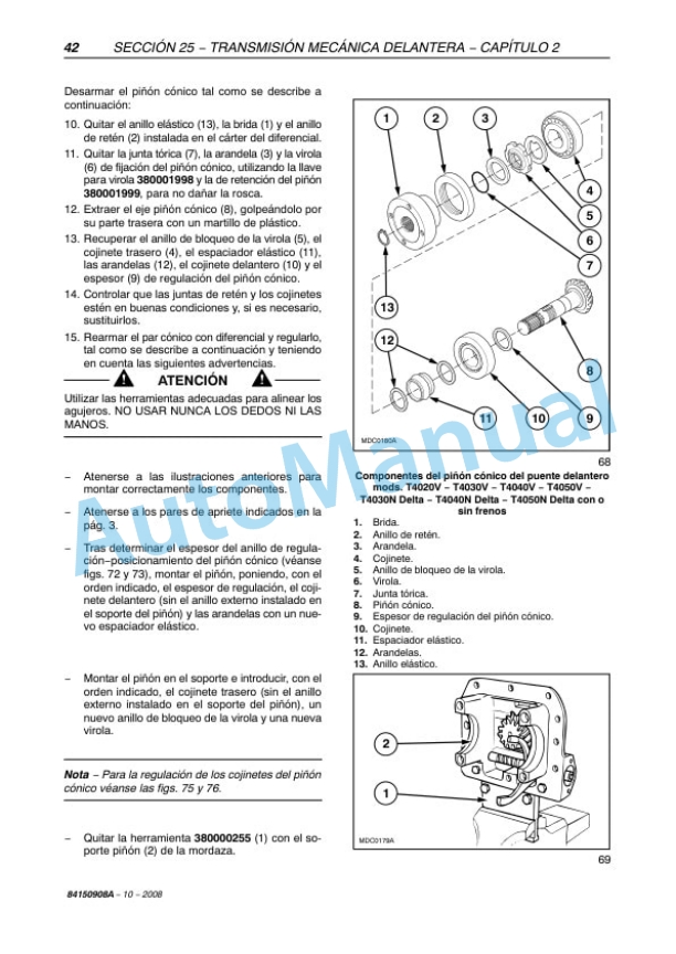 New Holland T4020V, T4030V, T4030N, T4040V, T4040N, T4050V, T4050N Tractor Repair Manual 84150908A-2