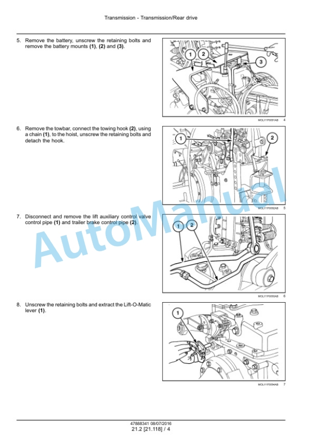 Alternative view of New Holland T4030F, T4040F, T4050F, T4060F Tier 3 Tractor Service Manual 48038056