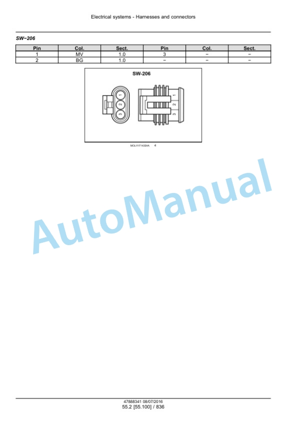 New Holland T4030F, T4040F, T4050F, T4060F Tier 3 Tractor Service Manual 48038061-4