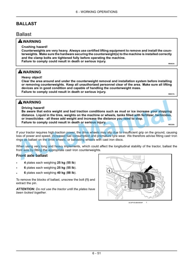 New Holland T4030F, T4040F, T4050F, T4060F Tractor Operation and Maintenance Manual 47374872-4