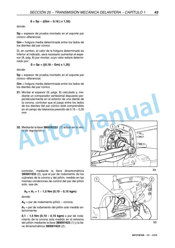 New Holland T4030F, T4040F, T4050F Tractor Repair Manual 84131816A-2