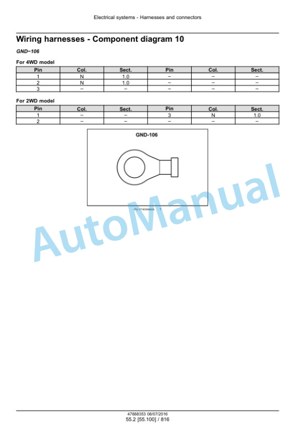 New Holland T4030V, T4040V, T4050V, T4060V Tier 3 Tractor Service Manual 48048529-3