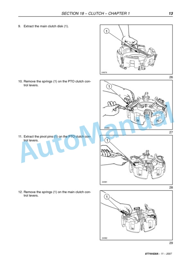 Alternative view of New Holland T4040, T4050 Tractor Service Manual 87744428A