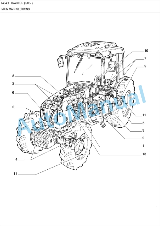 New Holland T4040F Tractor Parts Catalogue