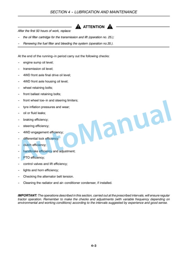 New Holland T4.55, T4.65, T4.75 PowerStar Series Tractor Operation and Maintenance Manual 84343404-4