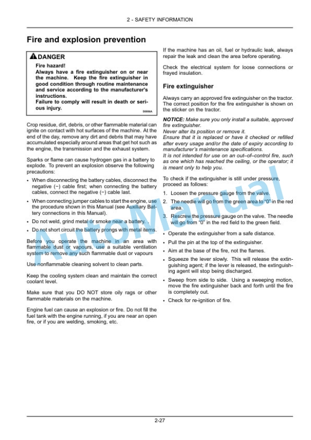Alternative view of New Holland T4.55, T4.65, T4.75 Tractor Operation and Maintenance Manual 51519283