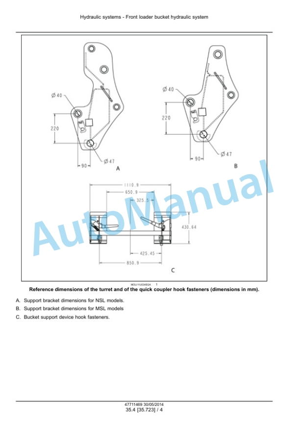 Alternative view of New Holland T4.75 PowerStar Tier 4B Final Tractor Service Manual 47712633