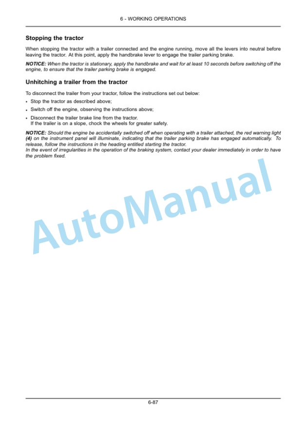 New Holland T4.75, T4.85, T4.95, T4.105, T4.115 Tractor Operation and Maintenance Manual 48071323-4