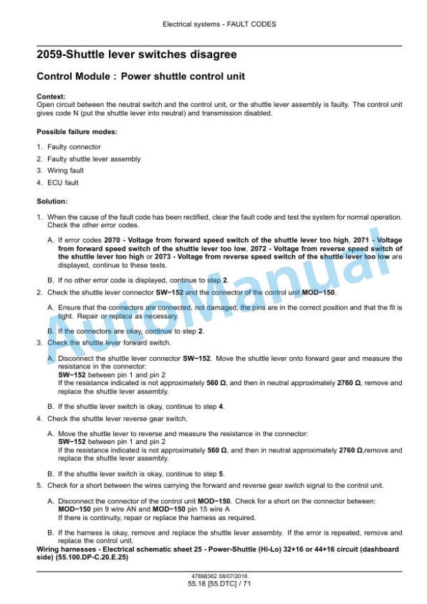 New Holland T4.75F, T4.85F, T4.95F, T4.105F Tier 3 Tractor Service Manual 48017755-2