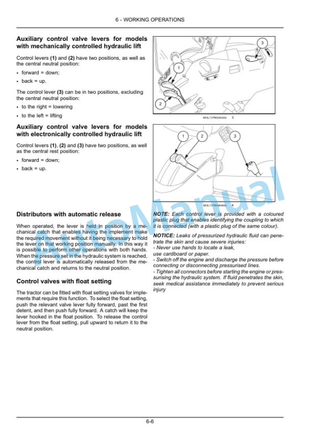 New Holland T4.75F, T4.85F, T4.95F, T4.105F Tractor Operation and Maintenance Manual 48077155-3