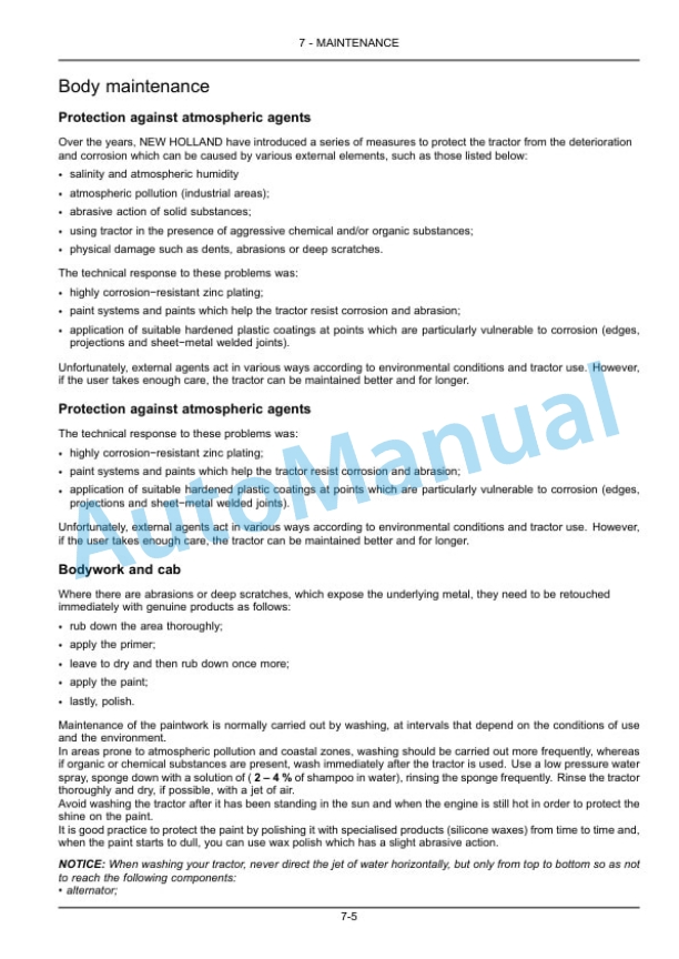 New Holland T4.75F, T4.85F, T4.95F, T4.105F Tractor Operation and Maintenance Manual 48077155-4