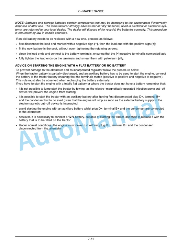 New Holland T4.75LP, T4.85LP, T4.95LP, T4.105LP Tractor Operation and Maintenance Manual 48077235-5