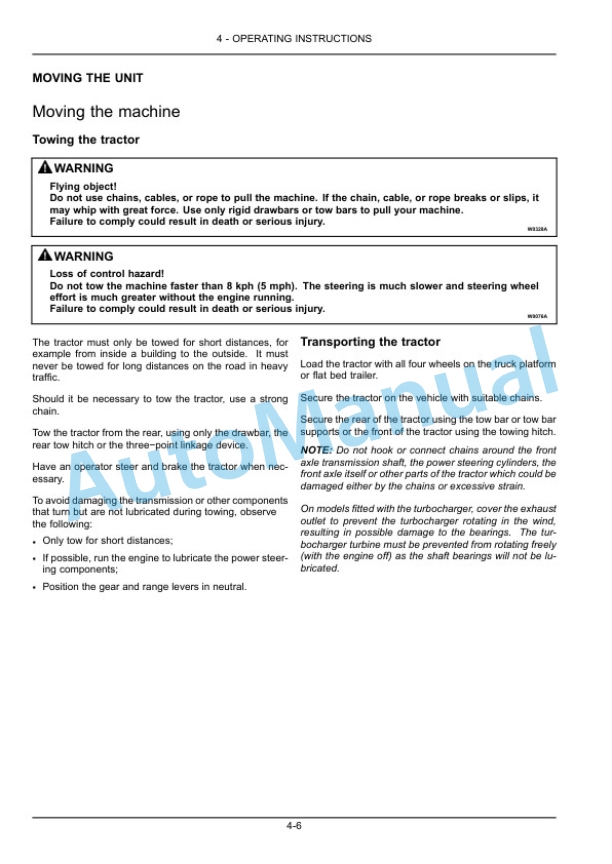 New Holland T4.75V, T4.85V, T4.95V, T4.105V Tractor Operation and Maintenance Manual 47768366-3