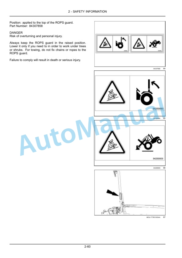 Alternative view of New Holland T4.80LP, T4.90LP, T4.100LP, T4.110LP Tractor Operation and Maintenance Manual 51602053