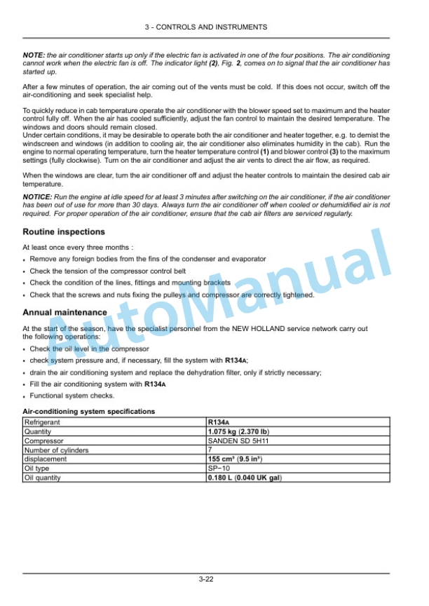 New Holland T4.80N, T4.90N, T4.100N, T4.110N Tractor Operation and Maintenance Manual 47847472-2