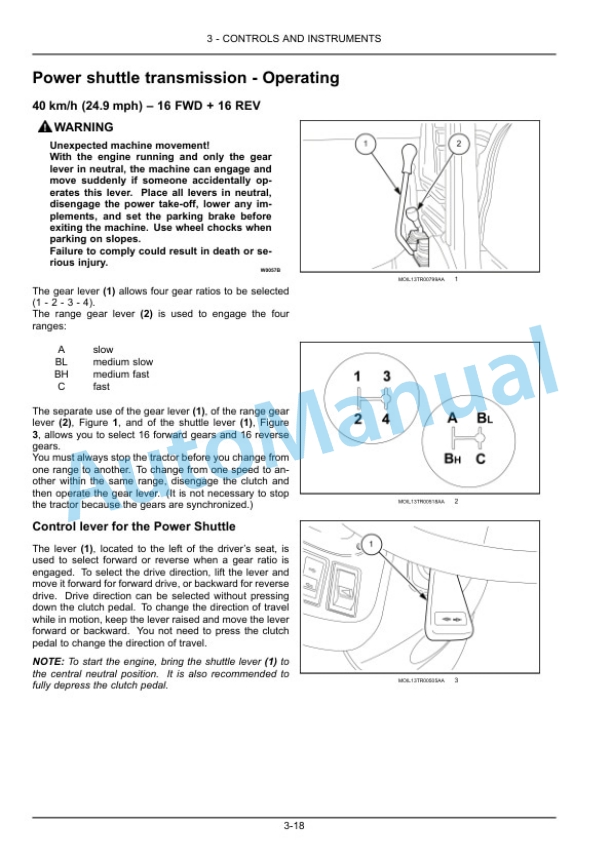 Alternative view of New Holland T4.80V, T4.90V, T4.100V, T4.110V Tractor Operation and Maintenance Manual 48132187