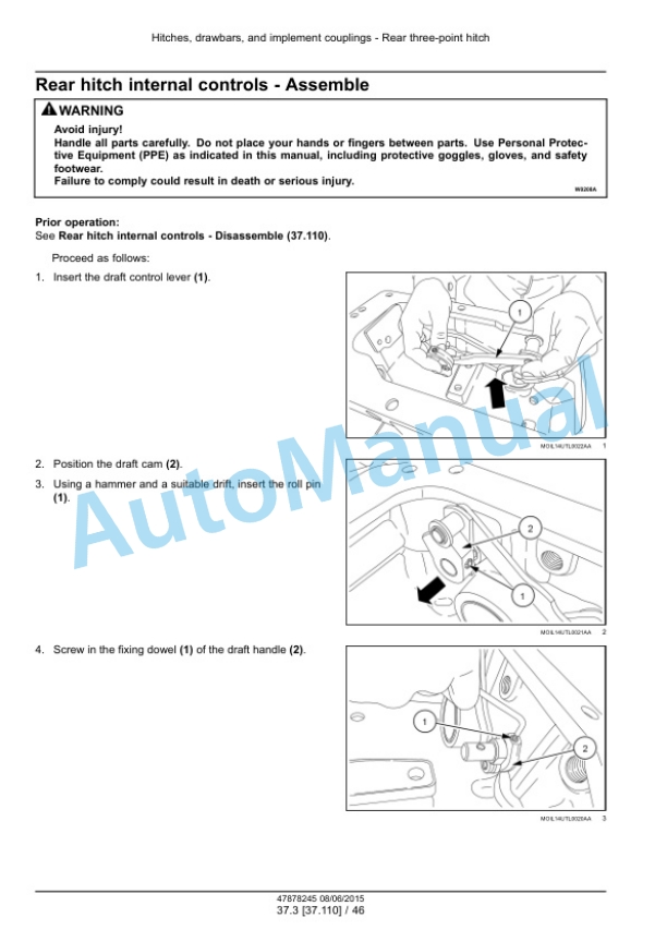 Alternative view of New Holland T4.90, T4.100, T4.110, T4.120 Tier 4B Final Tractor Service Manual 47899695