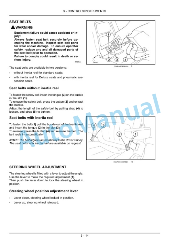 New Holland T5030, T5040, T5050, T5060, T5070 Tractor Operation and Maintenance Manual 84474632-2