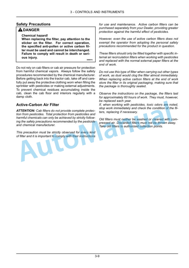 New Holland T5040, T5050, T5060, T5070 Tractor Operation and Maintenance Manual 47771224-2