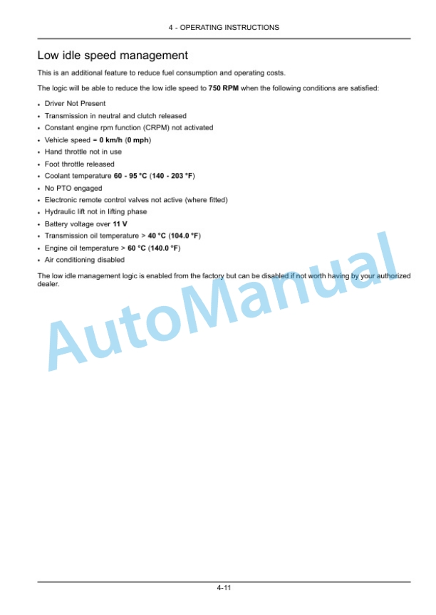New Holland T5.100, T5.110, T5.120 Electro Command Tractor Operation and Maintenance Manual 48073672-3