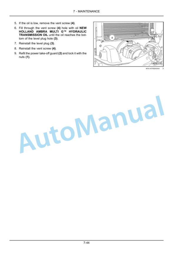 New Holland T5.100, T5.110, T5.120 Electro Command Tractor Operation and Maintenance Manual 48073672-5