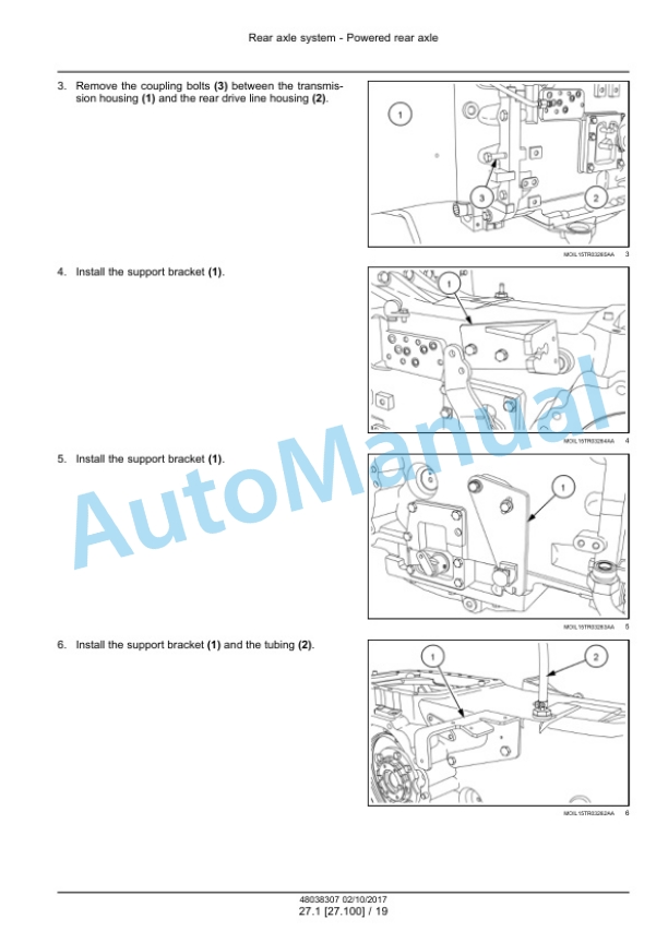 Alternative view of New Holland T5.100, T5.110, T5.120 Electro Command Tractor Service Manual 48038307
