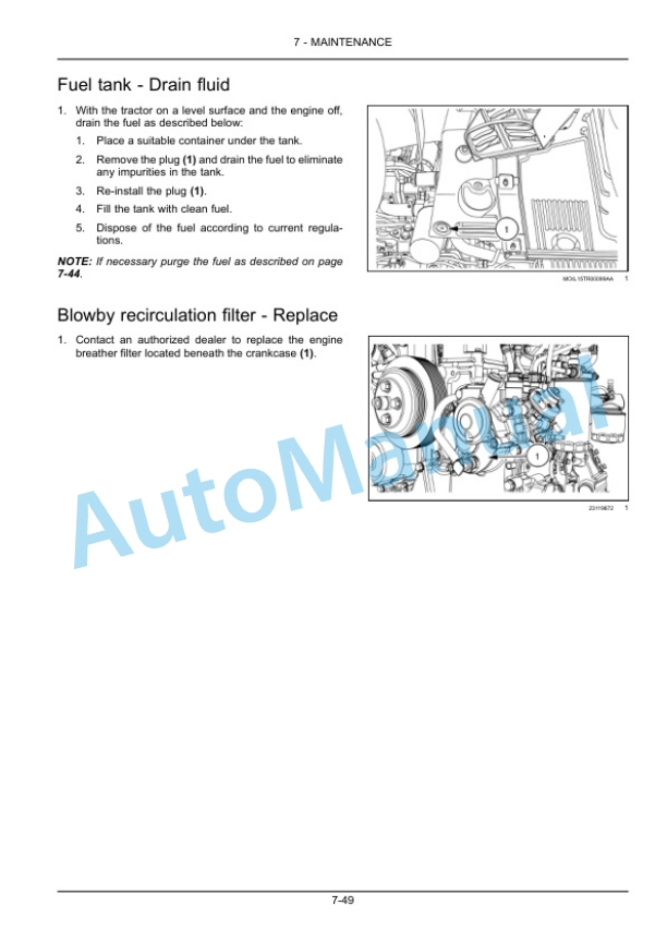 New Holland T5.110, T5.120 Electro Command Tractor Operation and Maintenance Manual 47987592-5