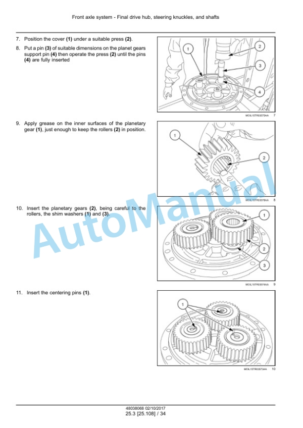 Alternative view of New Holland T5.110, T5.120 Electro Command Tractor Service Manual 48038068