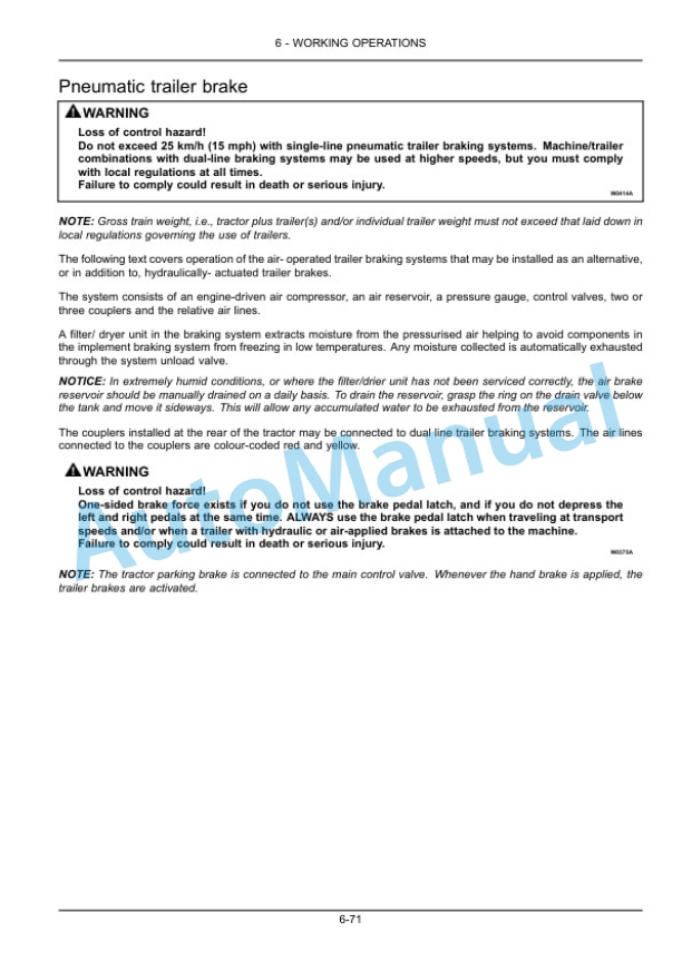 New Holland T5.95, T5.105, T5.115 Electro Command Tractor Operation and Maintenance Manual 48073041-4