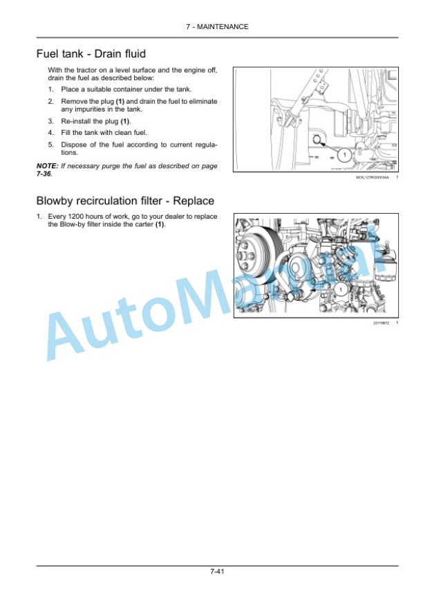 New Holland T5.95, T5.105, T5.115 Electro Command Tractor Operation and Maintenance Manual 48073064-5