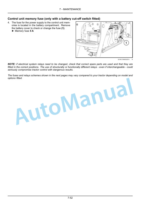 New Holland T5.95, T5.105, T5.115 Tractor Operation and Maintenance Manual 47874245-5