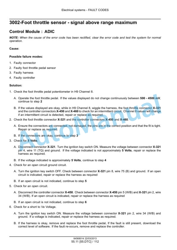 New Holland T5.95, T5.105, T5.115 Tractor Service Manual 47505946-3