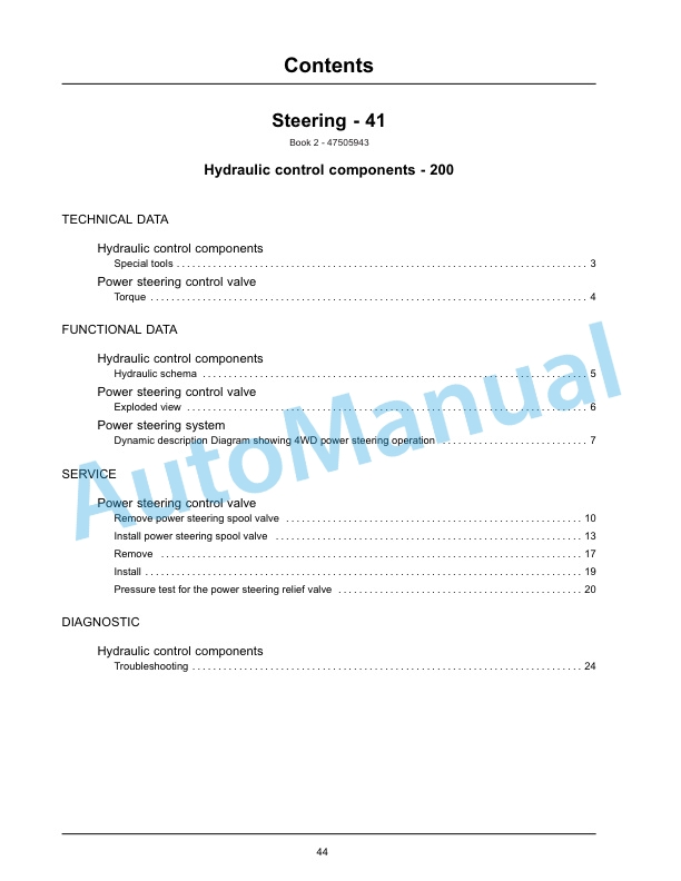 New Holland T5.95, T5.105, T5.115 Tractor Service Manual 47505949-4