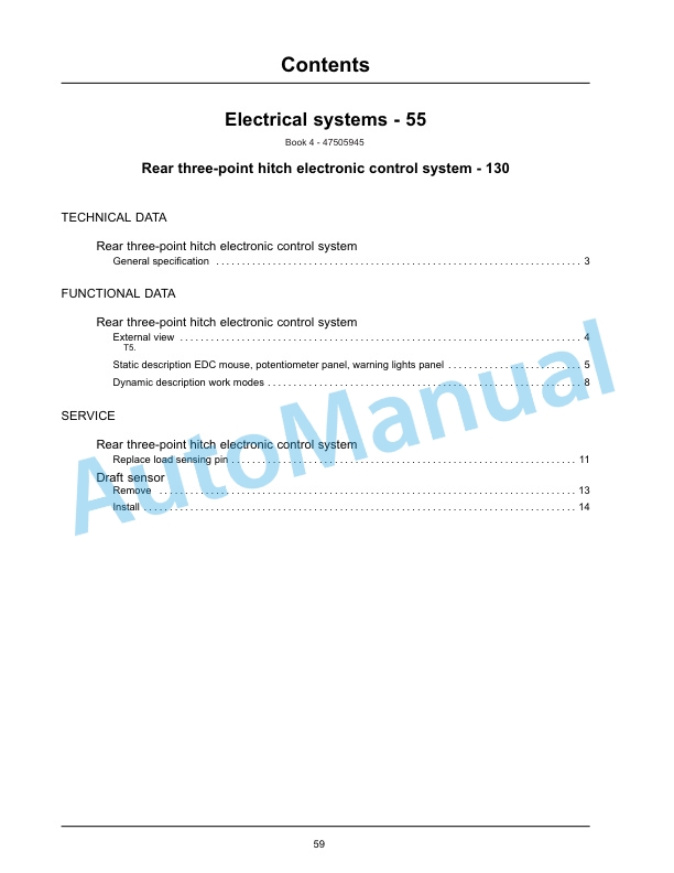 New Holland T5.95, T5.105, T5.115 Tractor Service Manual 47505949-5