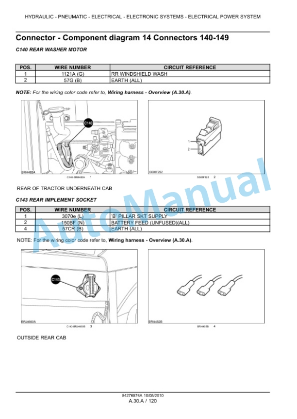 New Holland T6010, T6020, T6030, T6040, T6050, T6060, T6070 Tractor Service Manual 84410758-3