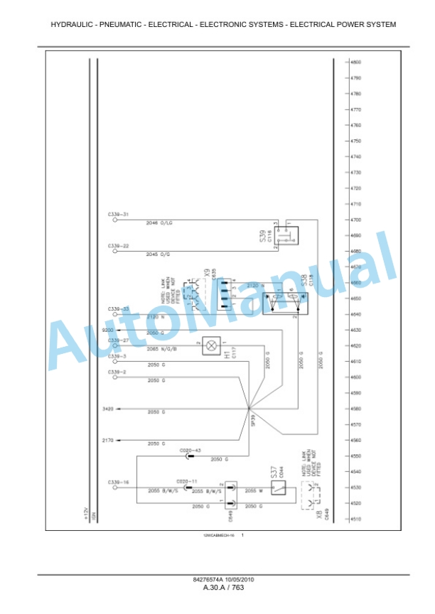 New Holland T6010, T6020, T6030, T6040, T6050, T6060, T6070 Tractor Service Manual 84410760-3
