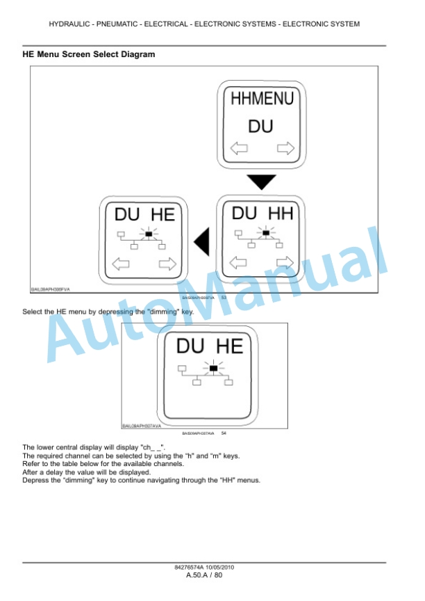 New Holland T6010, T6020, T6030, T6040, T6050, T6060, T6070 Tractor Service Manual 84410761-3