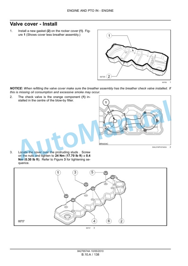 New Holland T6010, T6020, T6030, T6040, T6050, T6060, T6070 Tractor Service Manual 84410762-4