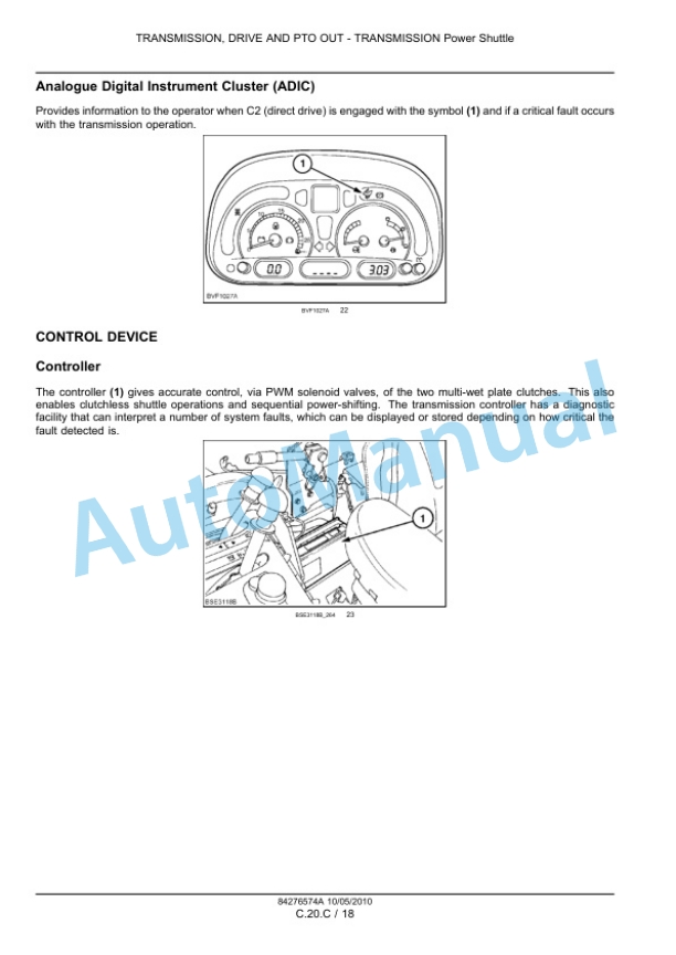 Alternative view of New Holland T6010, T6020, T6030, T6040, T6050, T6060, T6070 Tractor Service Manual 84410763